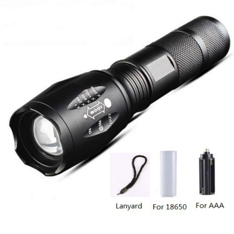 Led Flashlight Zoomable lantern Hand Torch XM T6 powerful 3800Lumens Waterproof Led Torch for 3xAAA or 18650 Camping lighting