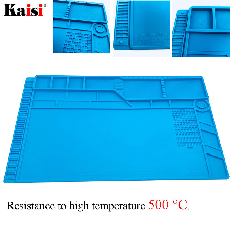 Heat Insulation Silicone Pad Desk Mat Maintenance Platform For BGA Soldering Repair Station With Magnetic Section