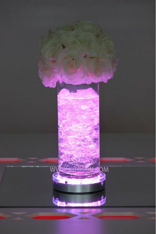 2016 Free Shopping Wedding decoration 6inch LED Light Base for Vase,3AA battery operated
