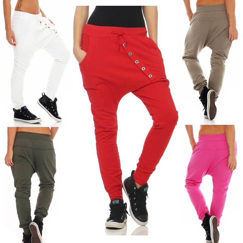 ZOGAA Brand New lace up pants Casual fashion joggers Cross-pants streetwear pants women 10 color plus size S-4XL wide leg pants
