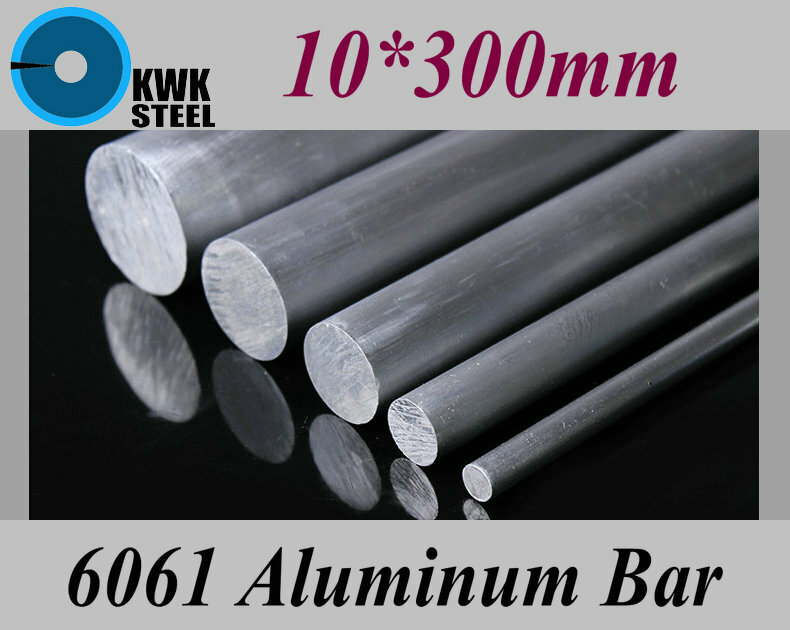 10*300mm Aluminium 6061 Putaran Bar Aluminium Bahan Kekerasan Yang Kuat Batang untuk Industri atau DIY Logam Gratis Pengiriman