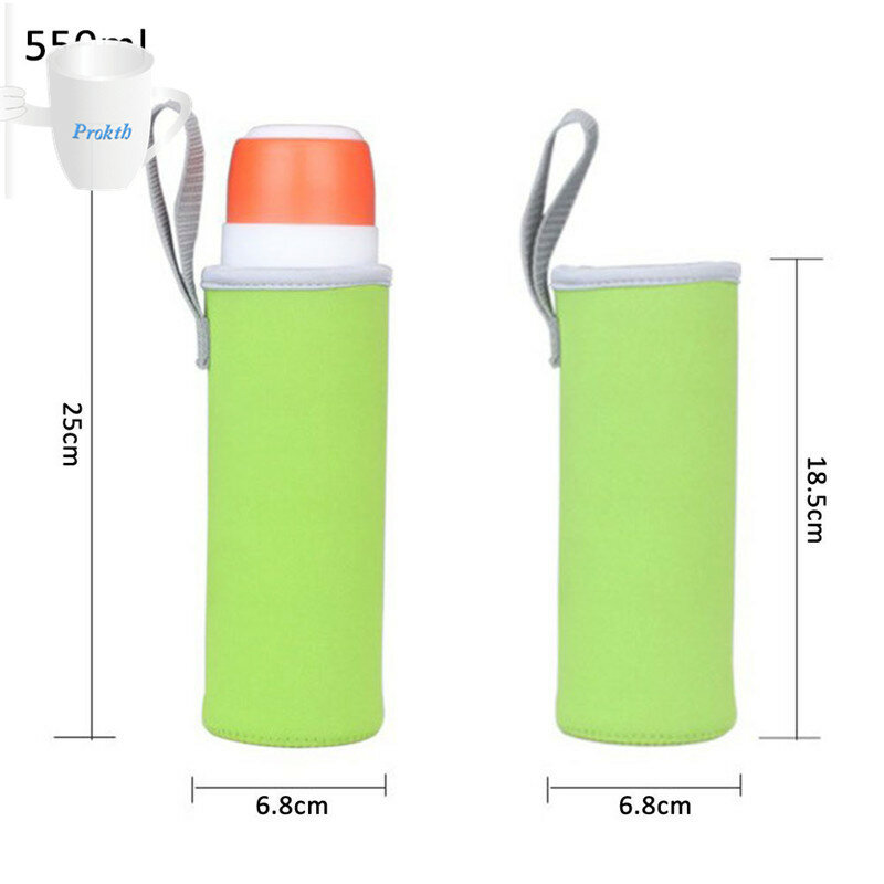 1 Pcs 550ml 18.5*6.8cm Sport Water Bottle Cover Neoprene Insulator Sleeve Bag Case Pouch Available in 7 Colors