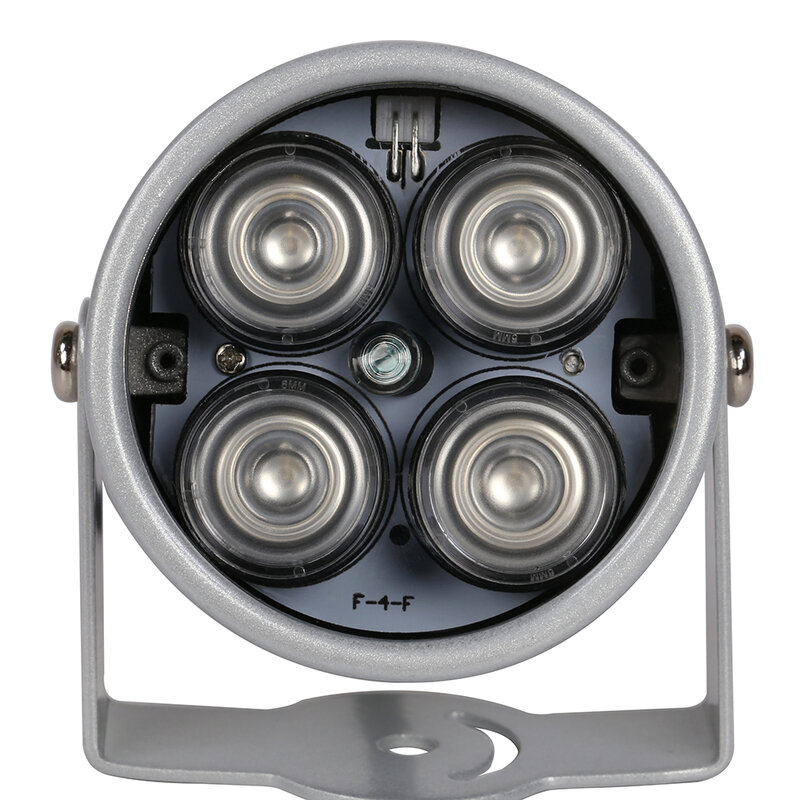 AZISHN-luz iluminadora IR, 850nm, 4 array LED, infrarrojo, impermeable, visión nocturna, CCTV, luz de relleno, cc 12V, para cámara de seguridad CCTV