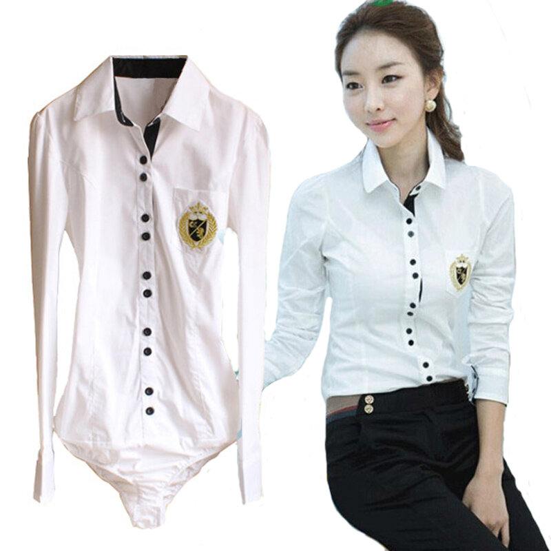 Nieuwe Witte Lichaam Overhemd Gratis Verzending Lady 'S Blouses Shirts Groothandel Hot Koop Mode Ol Dames Merk Blouses Shirts SY0027