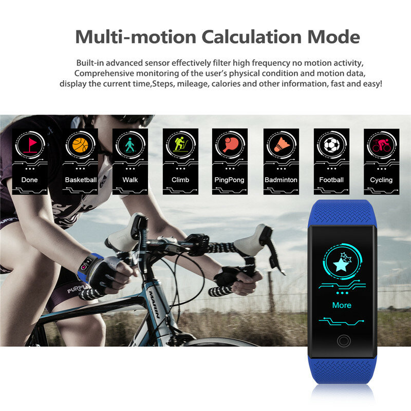 LIGE pulsera inteligente para hombre IP68, reloj a prueba de agua, conexión Bluetooth, Android ios con podómetro, pulsera para mujer, rastreador deportivo de Fitness