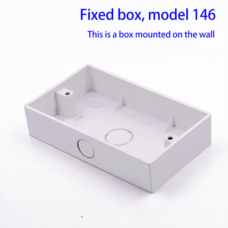 Delviz-caja de montaje externo para interruptor de pared estándar, material de plástico, Cassette de enchufe de pared, caja de conexiones de pared exterior, 146x86mm