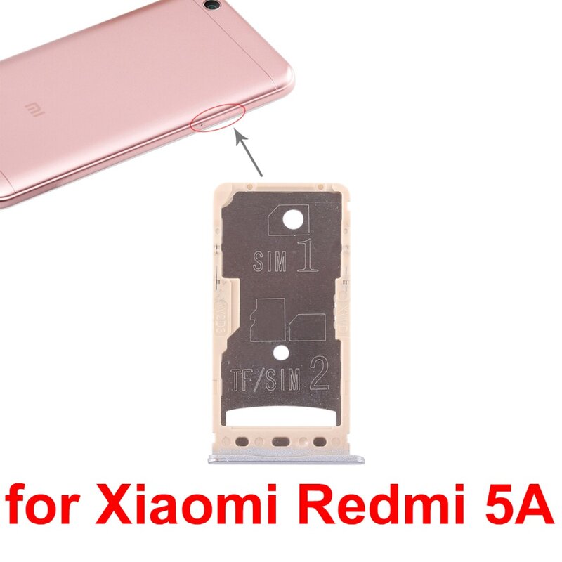ใหม่สำหรับ Xiaomi Redmi 5 \ Redmi 5A 2ถาดซิมการ์ด/การ์ด Micro SD อะไหล่ซ่อม