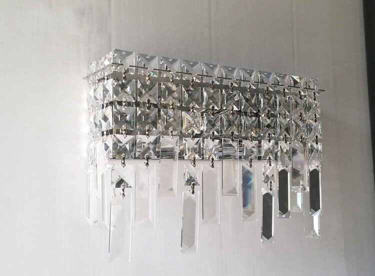 Candelabros de cristal con E14, lámpara led de pared de cristal para sala de estar, dormitorio, luces de pared modernas, iluminación de cristal