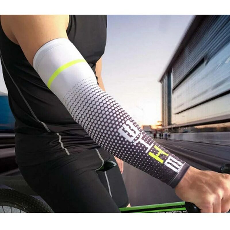 UV Sun Protection Arm Warmers para homens, Cool Cuff Cover, Luva protetora, ciclismo, corrida, bicicleta, 2 pcs