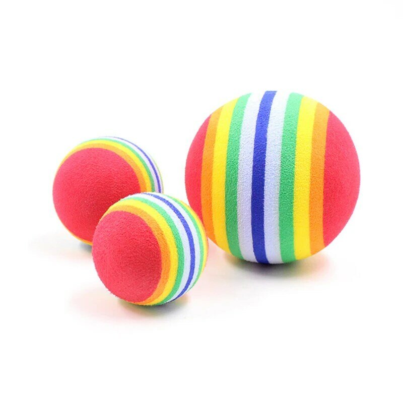 5PC/Lot Rainbow Balls Toy For Small Pets Dog Chew Toys Ball For Puppy Dogs Cats Tennis Balls Dog Toy Chihuahua Pet Products