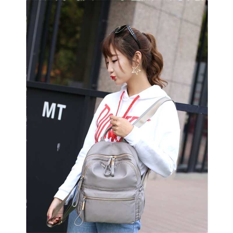 JIAOO Korean Ladies Knapsack Casual Travel Fashion Backpack Women Leisure Back Pack Bags for School Teenage Girls Bagpack