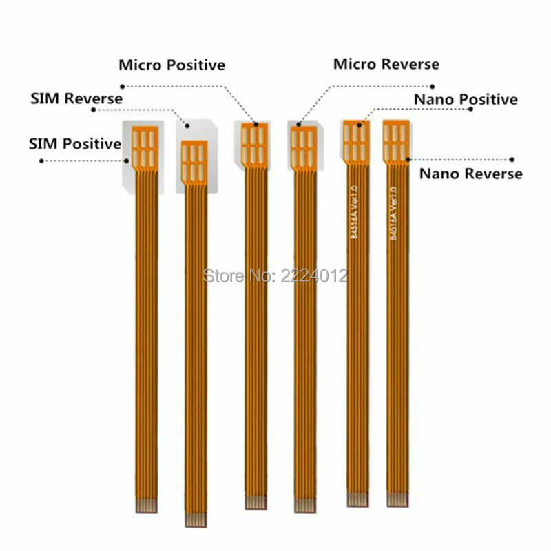 SIM Card extension converter to 3FF micro 2FF standard 4FF Nano sim card Soft Flex FPC Cable Extender 126mm adapter converter