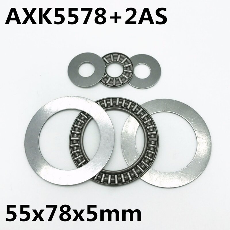 2 pcs AXK5578 + 2AS Thrust Needle Roller Bearing 55x78x3mm Thrust Bearing Marca Nova Alta qualidade