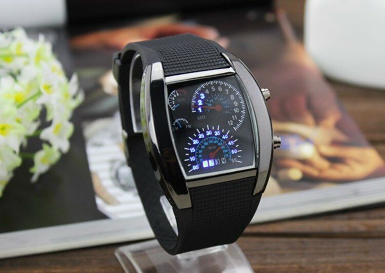 Relógios masculinos digitais luxuosos, relógios eletrônicos de led para homens e mulheres, 2019