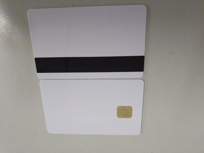 10 teile/los Weiß Kontaktieren Sle4442 Chip Smart IC Blank PVC Karte mit 2750 OE Hallo-Co Magnetische Streifen