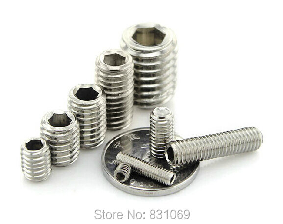 50pcs/Lot  Metric Thread M5x25mm Stainless Steel Hex Socket Set Grub Screw Flat Head Brand New