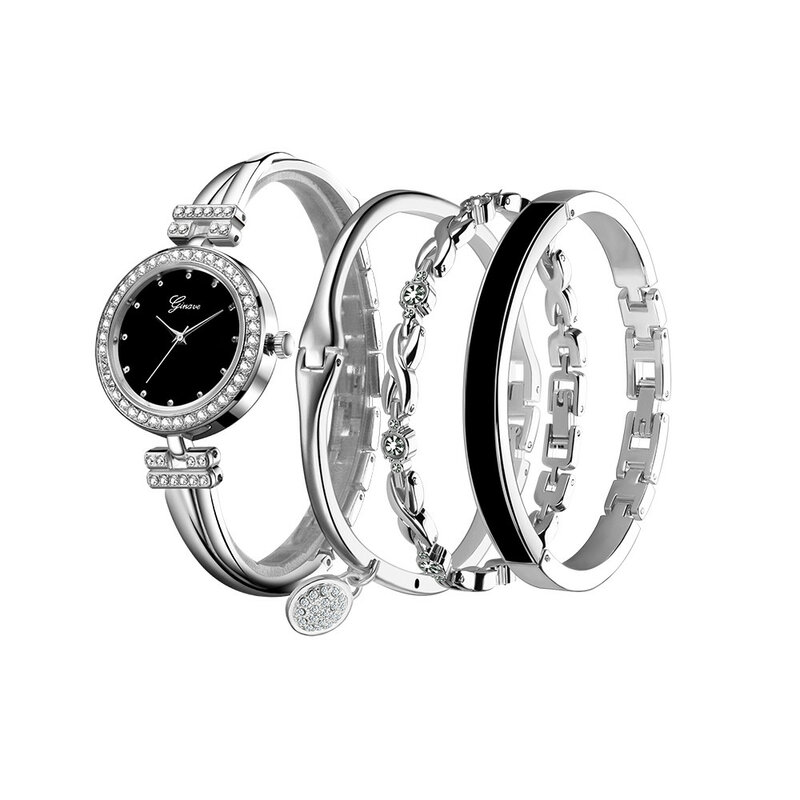 Reloj de pulsera analógico de acero inoxidable para mujer, reloj de moda 2019 para mujer