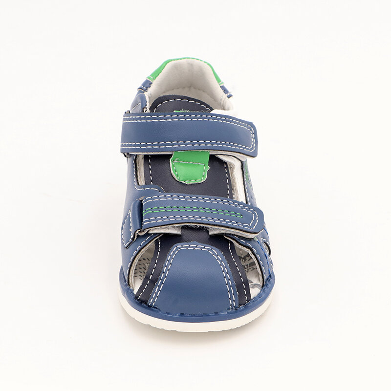 Sandales d'Été en Cuir PU Orth4WD pour Enfant, Chaussures de Plage Plates et Fermées pour Bébé Garçon