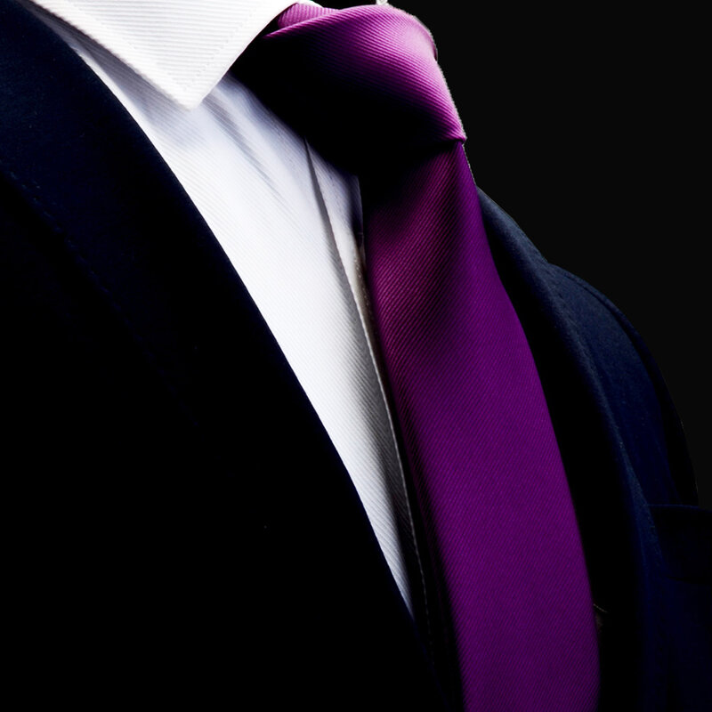 GUSLESON-Corbata de seda tejida de Jacquard para hombre, corbatas lisas clásicas de 8cm, color rojo, azul marino, dorado, amarillo, para boda y negocios