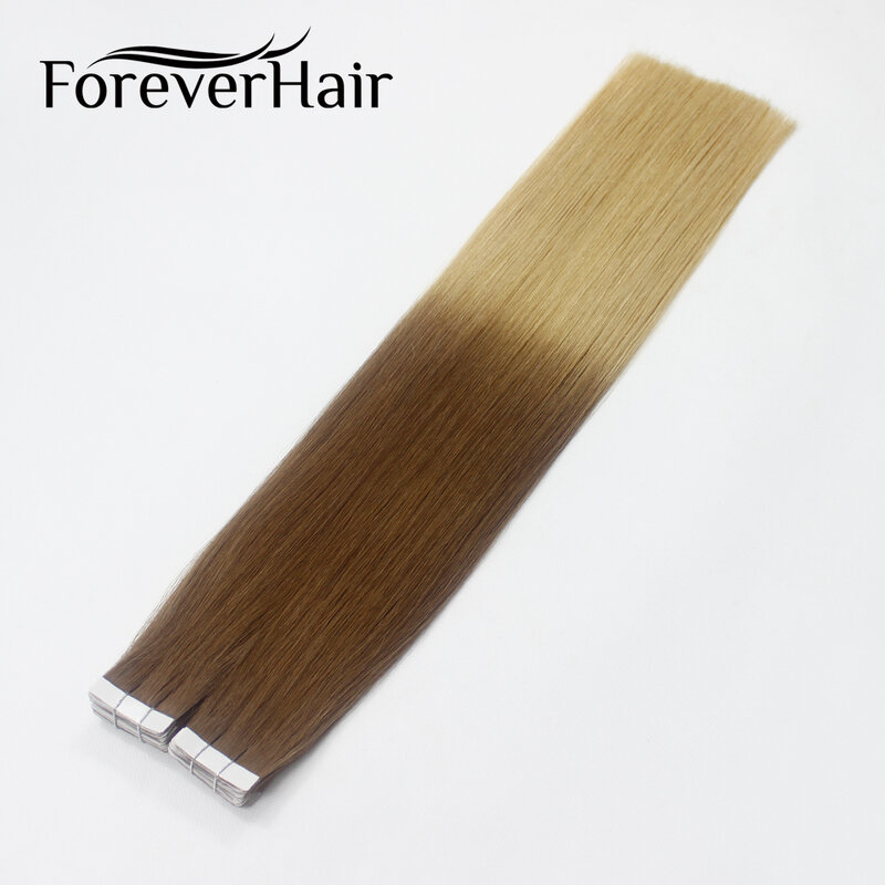 FOREVER HAIR – Extensions de cheveux lisses en 100% véritable peau Remy, 20 pièces, 40g, couleur ombrée T6/16, 16, 18, 20 pouces