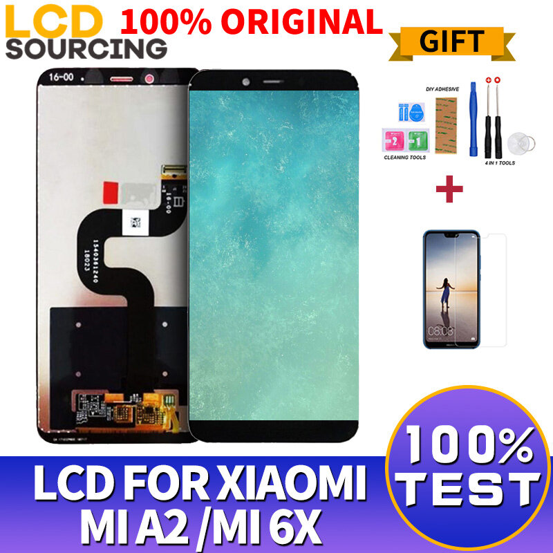 100% ORIGINAL 5.99 inch LCD Display For Xiaomi A2 MI A2 LCD Touch Screen Assembly Digitizer For xiaomi 6X Mi6X Display Replace