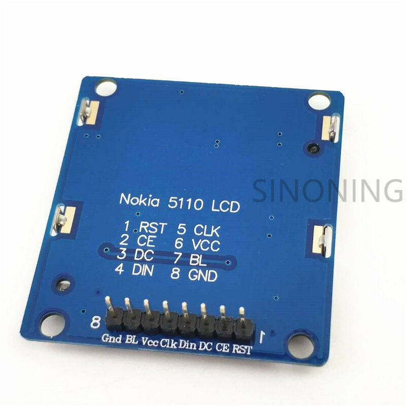 Blauw MCU development board 5110 LCD module voor driver