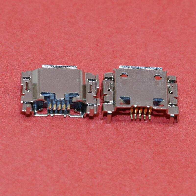 ChengHaoRan-Mini Conector micro USB, Conector de carga USB, pie más largo de 5 pines, MC-381