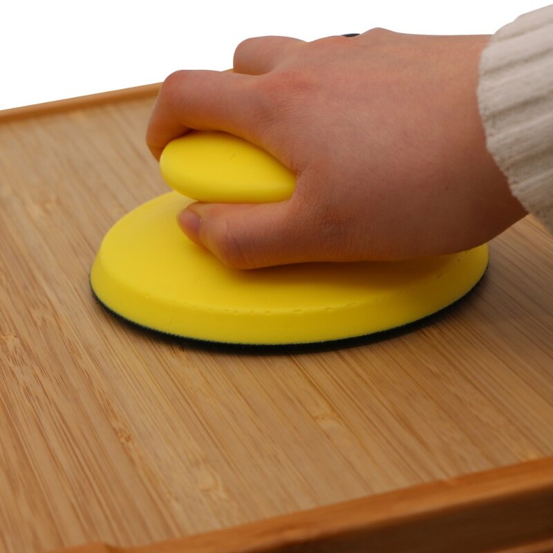 5 Inch Foam Hand Sanding Block Hand Pad Polishing Pad for Hook and Loop Disc