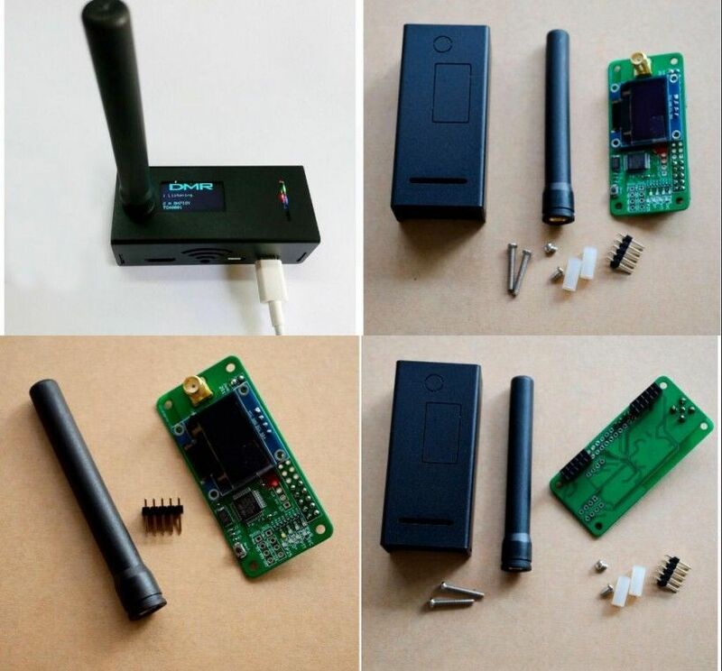 ฮอตสปอต jumbospot UHF VHF UV mmdvm สำหรับ P25 DMR ysf dstar NXDN Raspberry Pi ศูนย์3B + OLED + กล่องโลหะ + เสาอากาศ