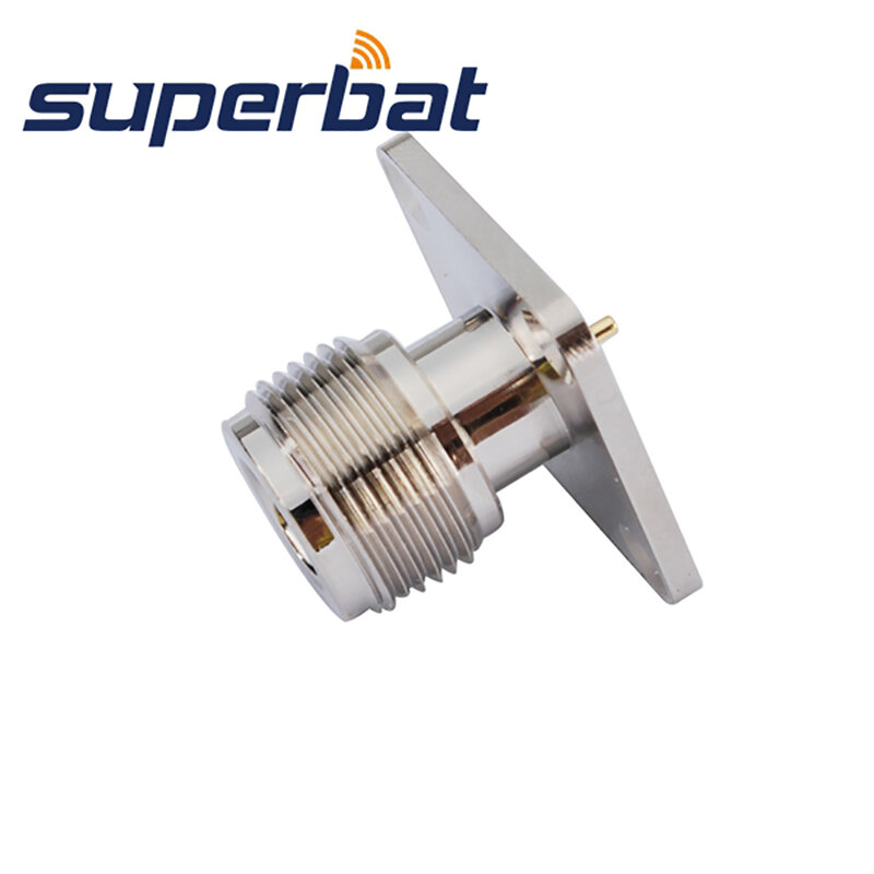Superbat – connecteur Coaxial RF à 4 trous pour montage sur panneau, 10 pièces, femelle avec borne à souder