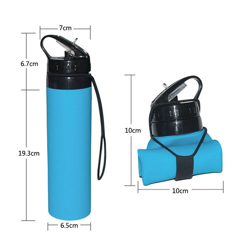 Nieuwe Inklapbare Flessen Draagbare Opvouwbare Lekvrije Silicone Drink Waterkoker Outdoor Reizen Camping Drink Sport Bpa Water Fles