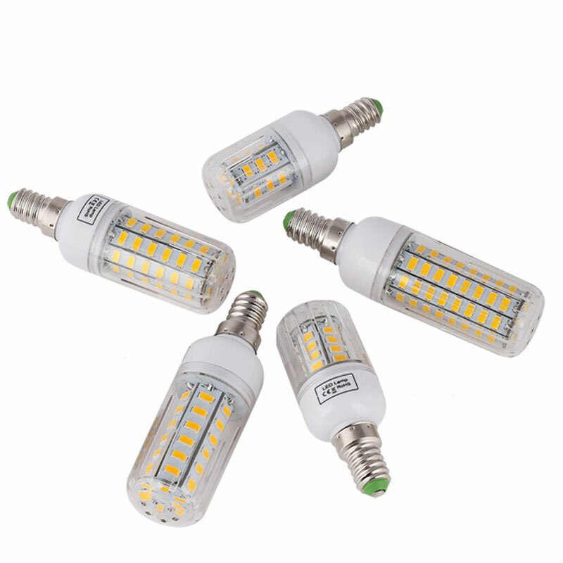 Lámpara LED E27 E14 5730 SMD, bombillas de maíz de 220V, 24, 30, 42, 64, 80LED, 7W, 12W, 15W, 20W, 25W