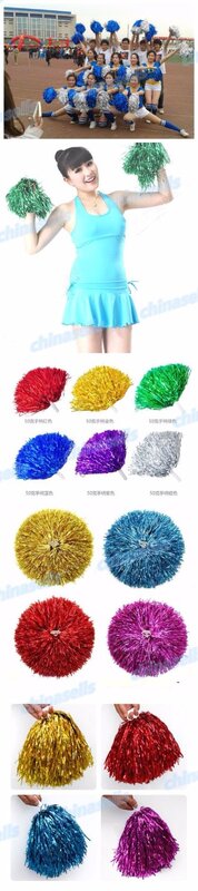 50pcs 30g Modish Cheer Dance Supplies Competition Cheerleading Pom Poms Flower Ball Lighting Up Party Cheering Fancy Pom Poms