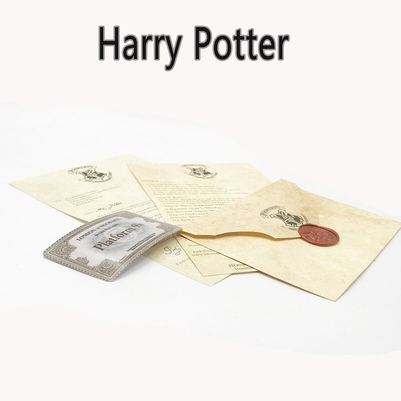 Hot Movie Harri Potter Admission Letter Of Hogwarts Toy Harri Potter Children Cosplay Tickets Admission Juguetes Letter Bestdealplus - 6pcs set pvc cartoon plastic juegetes character roblox game