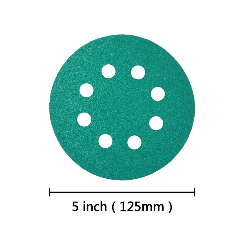 20PCS 5 Inch Sanding Discs 8 Holes 240-2000 Grit Wet Dry Polyester Film Hook Loop Dustless Power Random Orbital Sander Paper