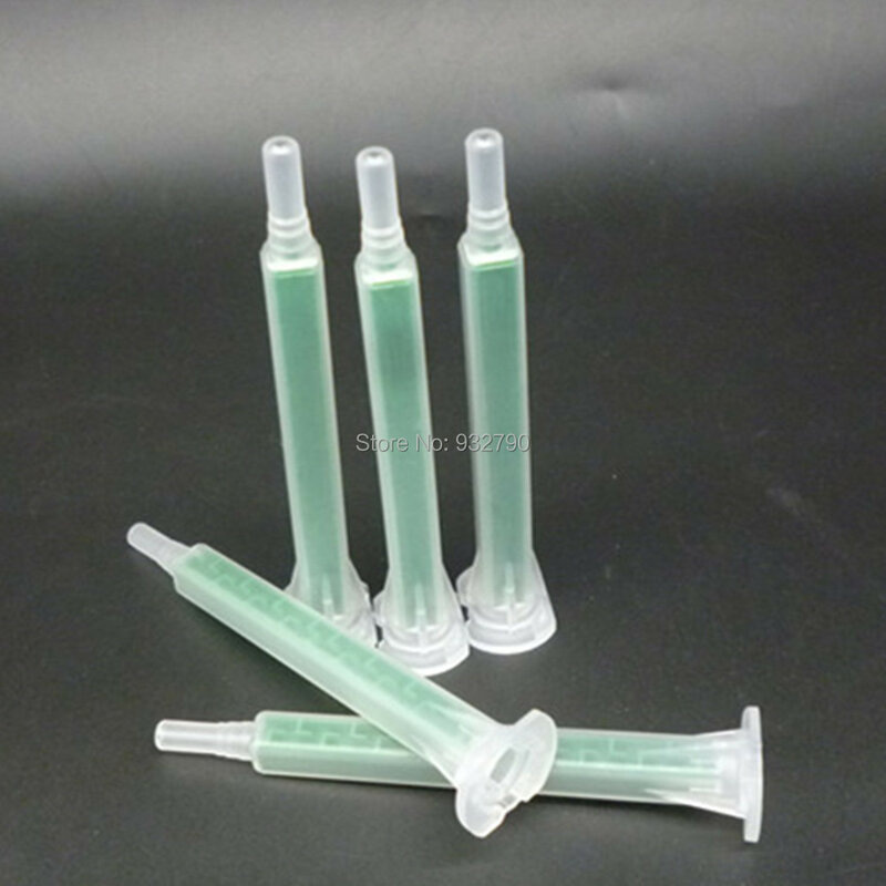 Embalagem de dispensador de tubo de cola ab, bico de mistura epóxi usado em resinas epóxi, silicone de poliuretano, dois componentes