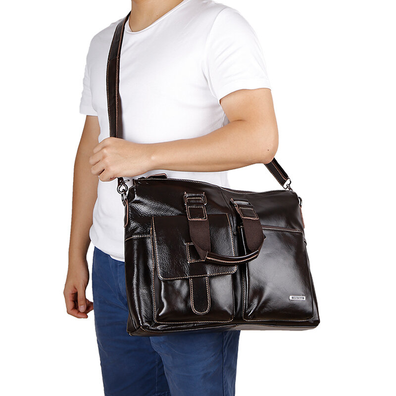LUCKYERBEAUTY сумка мужская натуральная кожа портфель мужские сумки через плечо для ноутбука а4 натуральная кожа адвокат Файл су