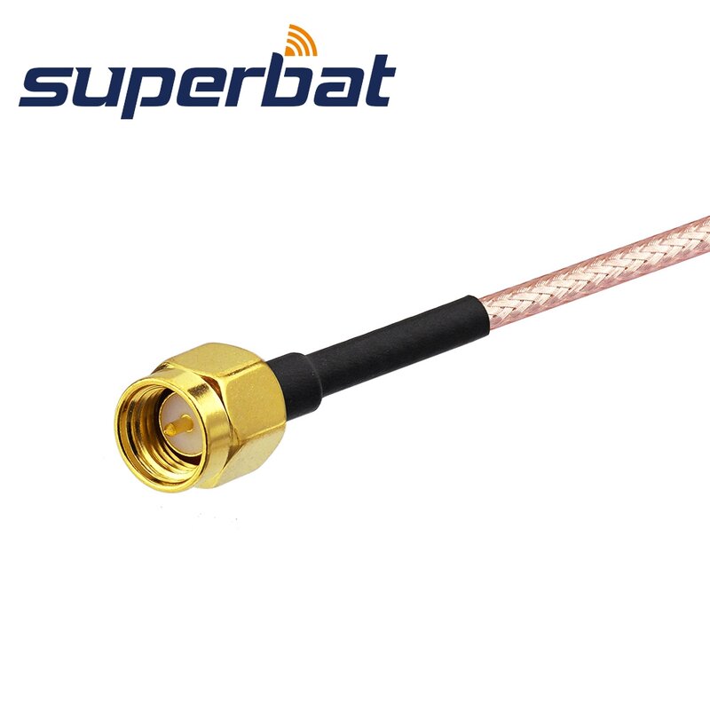 Superbat-ensamblaje de Cable alimentador de antena SMA, mampara hembra a macho recta, RG316, 10cm