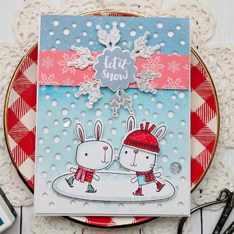 "Bunny" Metal Cutting Dies And Clear Stamp DIY Handicraft Embossing Paper Card Photo Album Making Handmade Template