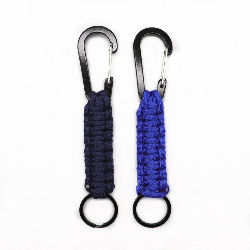 140kg Tensile Strength EDC 1PC Outdoor Survival Kit Parachute Cord Keychain Military Emergency Paracord Rope Carabiner For Keys