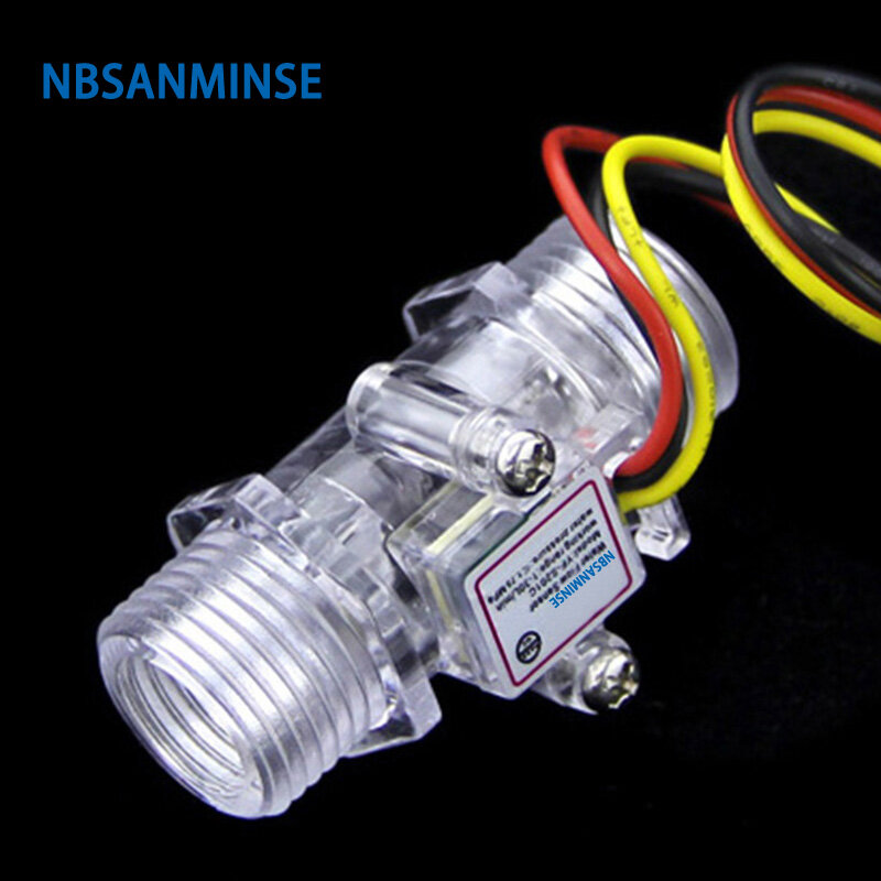 NBSANMINSE SMF-S201C G1/2 Water Flow Sensor Transparent High Quality Water Heaters Water Vending Machines