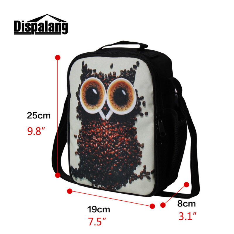 Dispalang Portable Kids Lunch Bags Animal Giraffe Print Lunch Handbag Children Thermal Cooler Bag Insulated Food Picnic Bag