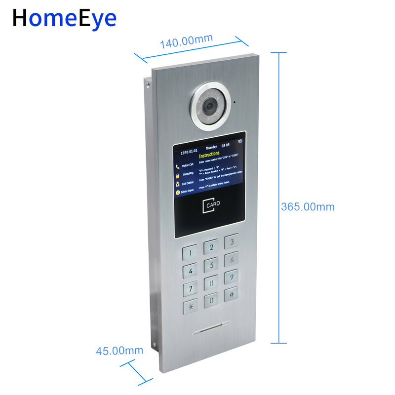 ドア開閉用のwi-fiビデオ電話,セキュリティインターホン,ホームアクセス制御システム,キーパッド/icカード/poe (87202poe),960p