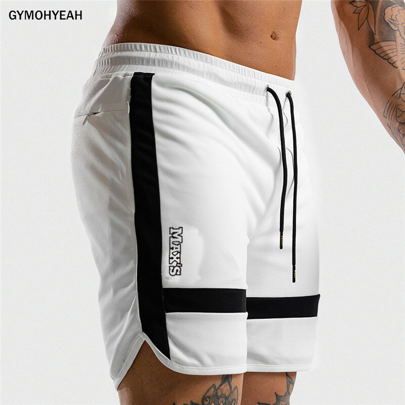 Спортивные шорты мужские для фитнеса, дышащая сетчатая быстросохнущая спортивная одежда, джоггеры, пляжные брендовые короткие штаны, летние