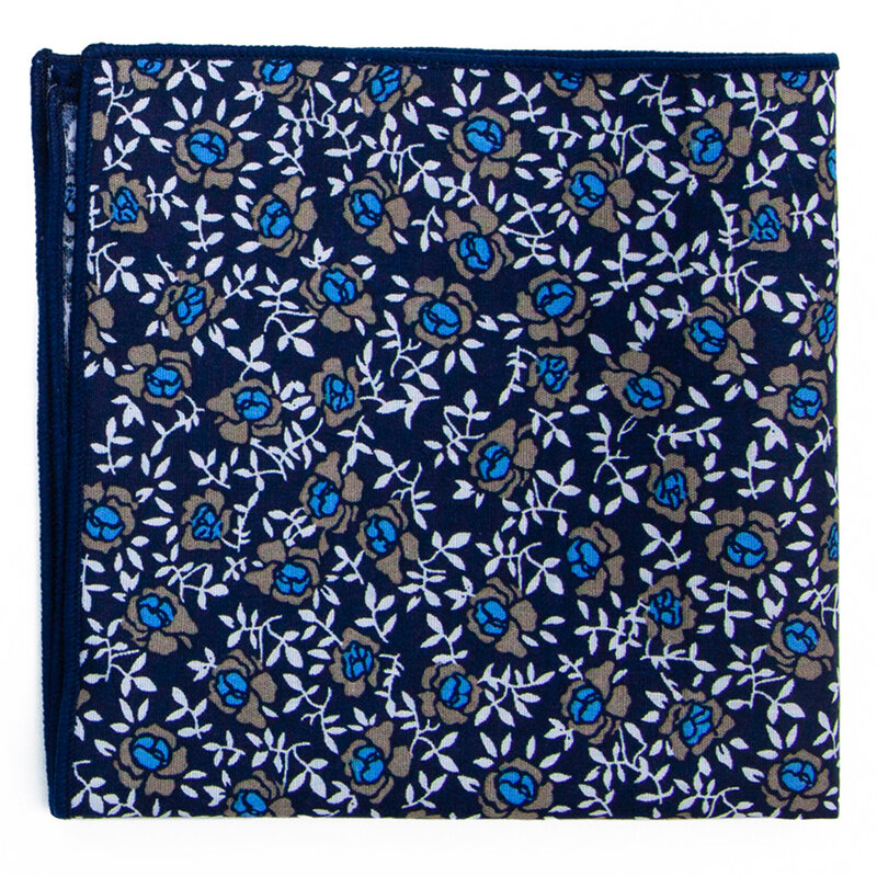 Lenço de algodão novo 25x25cm impressão flor paisley bolso quadrados moda vintage terno bolso toalha hanky para homem