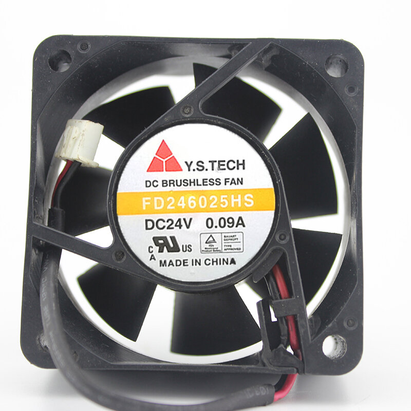 Ventilateur de refroidissement de l'onduleur 24V 0.09A 6025 2 lignes 6 cm