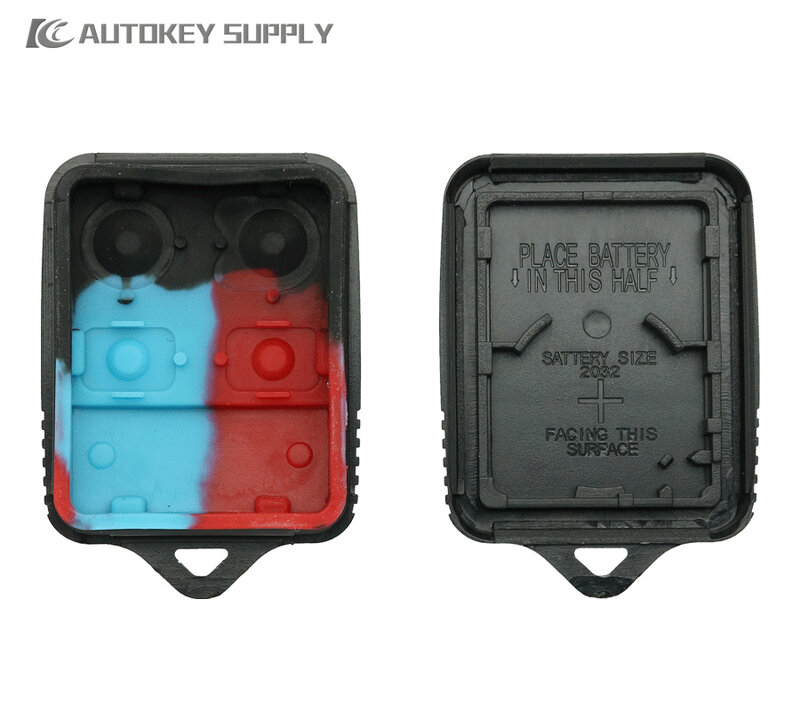 Carcasa de mando a distancia para Ford, 4 botones, negro, AutokeySupply, AKFDS216