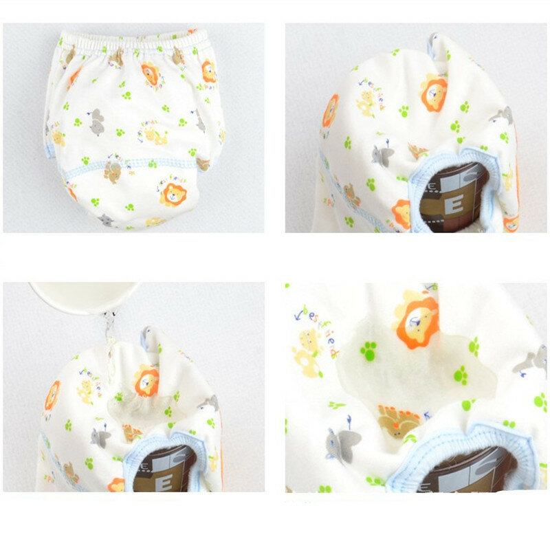 Washable Baby Diapers Reusable Cloth Nappies Waterproof Newborn Cotton Diaper Cover For Children Training Pants Potty Underwear
