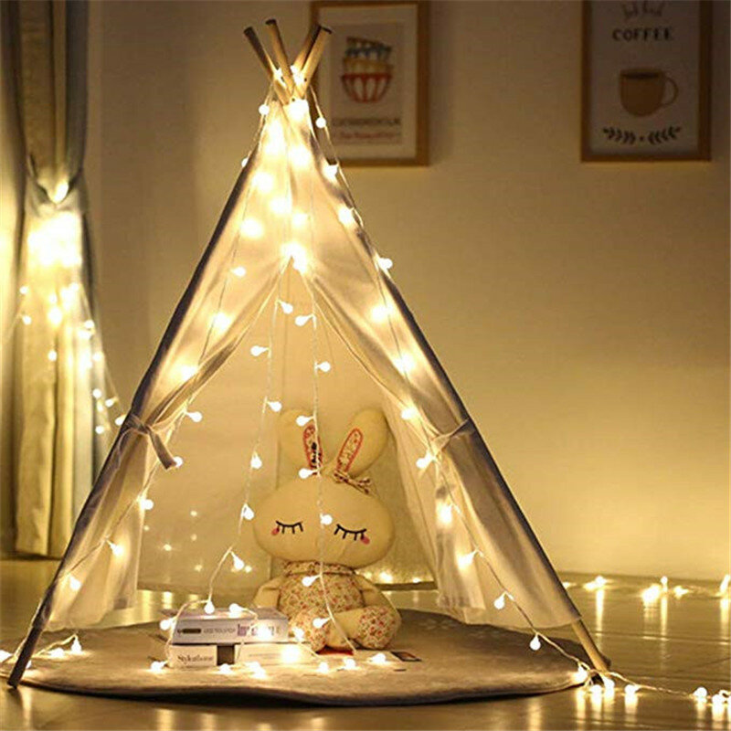 Guirnalda de luces LED para Navidad, guirnalda de luces de hadas con batería USB de 5V, 3M/5M/10M, para árbol de Navidad, decoración de fiesta de boda