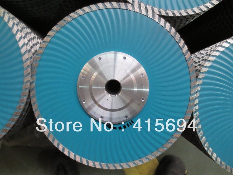 230x7x22.23mm cutting tools flange cold press turbo wave diamond  saw blade for granite,marble and concrete.With frange
